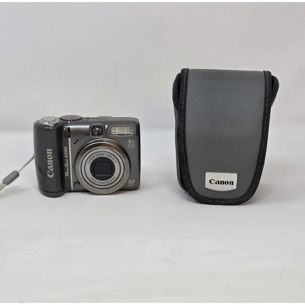 Canon PowerShot A590 IS 8.0MP CCD Digicam 4x Zoom Digital Camera Tested Working